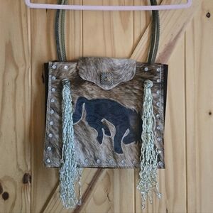 ONE OF A KIND Genuine Cowhide Leather Purse/Tote